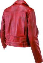 Kuryakyn Leather By River Road Arabian Spice Leather Jacket Red Womens - Small
