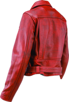 Kuryakyn Leather By River Road Arabian Spice Leather Jacket Red Womens - Small