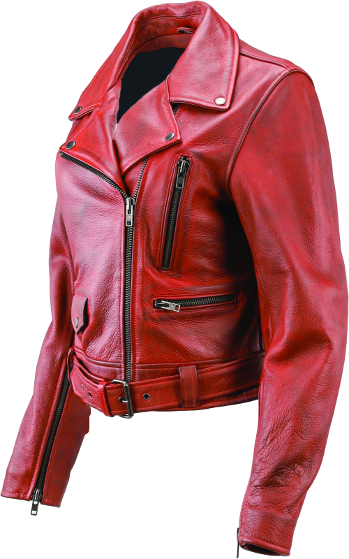 Kuryakyn Leather By River Road Arabian Spice Leather Jacket Red Womens - Small