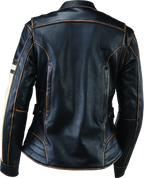 Kuryakyn Leather By River Road Dame Vintage Leather Jacket Black Womens - Small