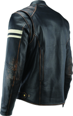 Kuryakyn Leather By River Road Hoodlum Vintage Leather Jacket Black - Small