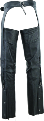 Kuryakyn Leather By River Road Longhaul Leather Chaps Black - Large