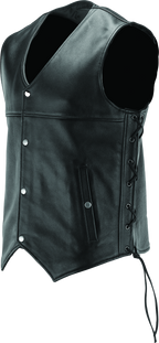 Kuryakyn Leather By River Road Old Skool Leather Vest Black - Large