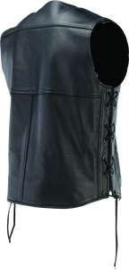 Kuryakyn Leather By River Road Old Skool Leather Vest Black - Large