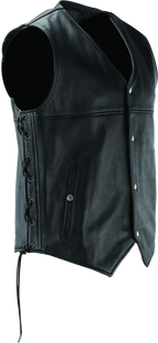 Kuryakyn Leather By River Road Old Skool Leather Vest Black - Large