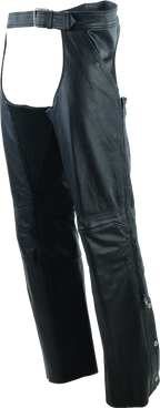 Kuryakyn Leather By River Road Plains Leather Chaps Black - Large