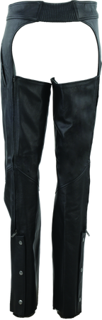 Kuryakyn Leather By River Road Plains Leather Chaps Black Womens - Small