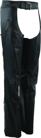 Kuryakyn Leather By River Road Plains Leather Chaps Black Womens - Small