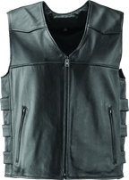 Kuryakyn Leather By River Road Plains Leather Vest Black - Small