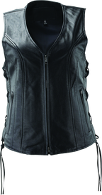 Kuryakyn Leather By River Road Sapphire Leather Vest Black Womens - Small