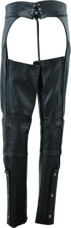 Kuryakyn Leather By River Road Sierra Leather Chaps Black Womens - Small