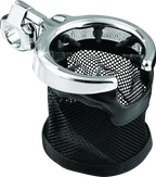 Kuryakyn Drink Holder with Mesh Basket 1 inch Clamp Chrome