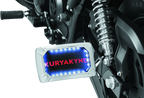 Kuryakyn Nova Curved Horizontal Mount Side License Plate Holder Chrome