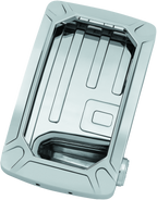 Kuryakyn Nova Curved Vertical Mount Side License Plate Holder Chrome