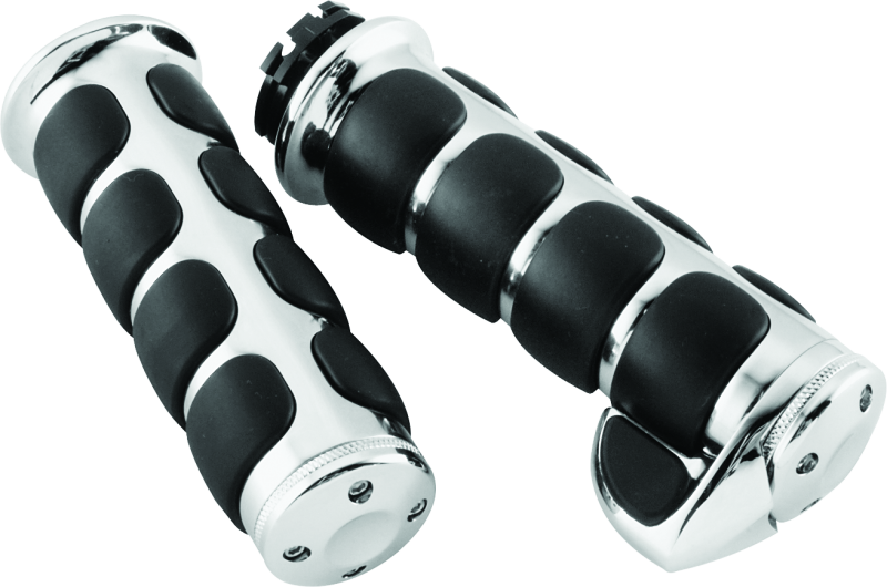 Kuryakyn ISO Grips With Throttle Boss Dual Cable Chrome