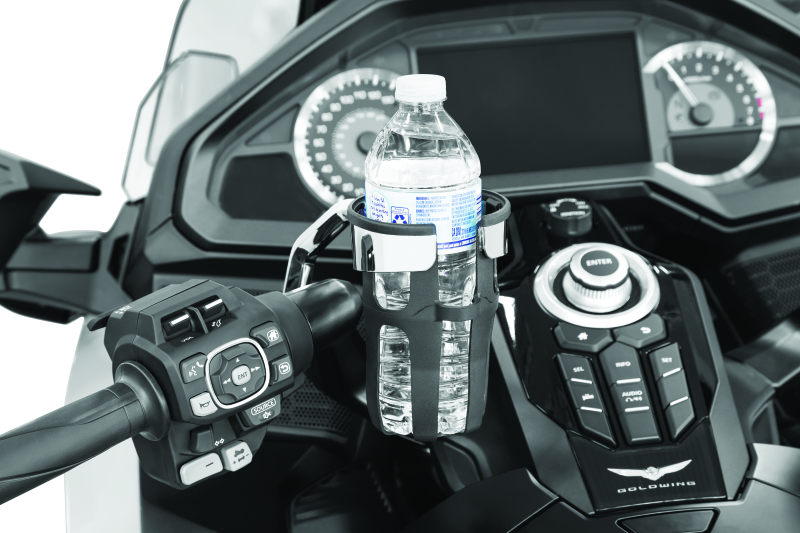 Kuryakyn Reflex Drink Holder Honda Goldwing DCT Handlebar Left Side Mount Chrome