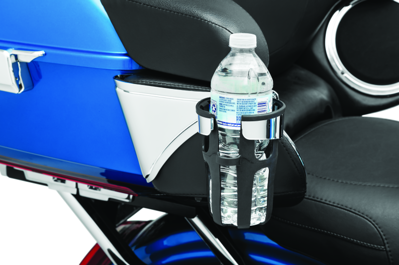 Kuryakyn Reflex Drink Holder Right Side HD Touring Passenger Mount 14 and Up Chrome