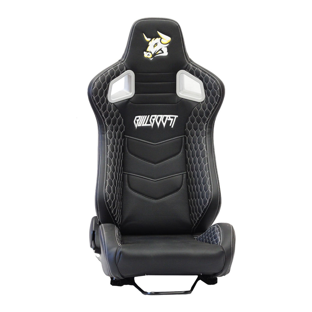 The Chosen Leather Reclinable Bull Boost Racing Bucket Seat with Slider Rails - Bull Boost Performance