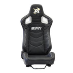 The Chosen Leather Reclinable Bull Boost Racing Bucket Seat with Slider Rails - Bull Boost Performance