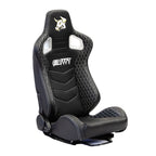 PAIR Leather Reclinable Racing Bucket Seat | 1,000 ENTRIES - Bull Boost Performance