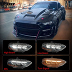 2018-2023 Ford Mustang Mach 1 Front Bumper Cover LED Grille Headlights