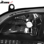 1998-2002 Honda Accord 2DR 4DR Black Driving Headlights Head Lamps