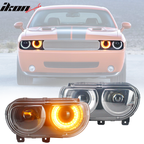 Fits 08-14 Dodge Challenger Front Bumper & SRT Front Lip & Headlights