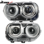 Fits 15-23 Dodge Challenger Sequential LED Halo DRL  Headlights
