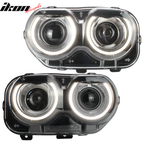 Fits 15-23 Dodge Challenger Sequential LED Halo DRL  Headlights