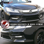 Fits 16-17 Honda Accord LED Fog Lights Kit w/ Bezel Switch Wires