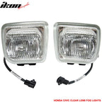 Fits 96-98 Honda Civic EK JDM Clear Lens Fog Lights Lamps