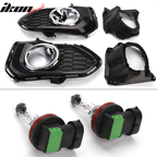Fits 18-19 Honda Fit OE Foglights Kit ABS Black Housing Clear Lens
