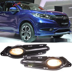 Fits 16-18 Honda HRV Front Fog Light Lamp + Switch Wiring Kit Clear
