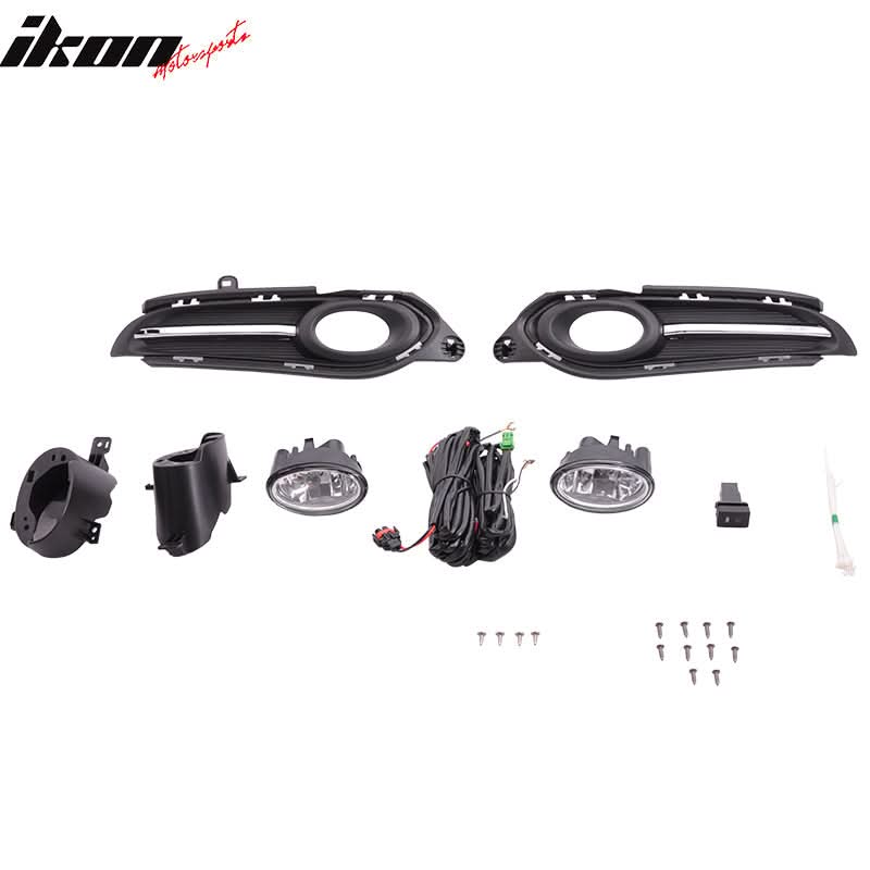 Fits 16-18 Honda HRV Front Fog Light Lamp + Switch Wiring Kit Clear