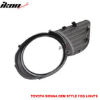2011-2017 Toyota Sienna Chrome Housing Clear Len Fog Light & Covers