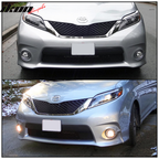 2017-2018 Toyota Sienna Black Housing With Clear Lens Fog Light ABS