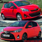 2015-2017 Toyota Yaris Hatchback Clear Lens Front Fog Lights Lamps ABS