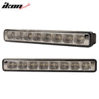 Universal DRL White LED Fog Lights w/ Amber Turn Signal Bar Lights