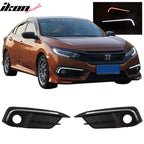 Fits 16-18 Civic Daytime Running Lights Fog Cover Lamp
