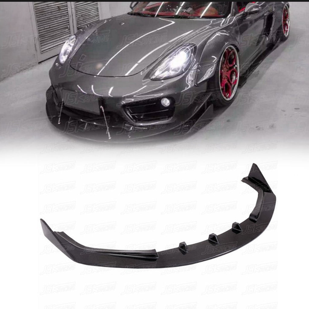 Carbon Fiber Front Lip Canards Spoiler for Porsche Cayman 981 13-15 - Bull Boost Performance