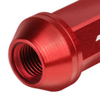Aluminum Open-End Lug Nuts 40MM M12x1.25 20PCS Set Red