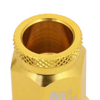 Aluminum Lug Nuts Open-End 40MM M12X1.5 20PCS w/ Adapter Gold