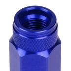 Aluminum Lug Nuts Open-End 70MM M12X1.25 20PCS with Adapter Blue