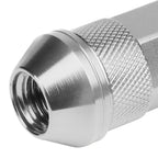 Aluminum Lug Nuts 70MM Open End M12X1.5 20PCS with Key Silver