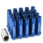 Universal Acorn Style Extended Lug Nuts M12 x 1.5 20pc Blue Aluminum