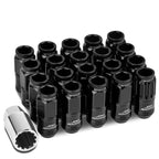 M12 x 1.25 Acorn Style Lug Nuts Set - 16 Pcs + 4 Locks Aluminum
