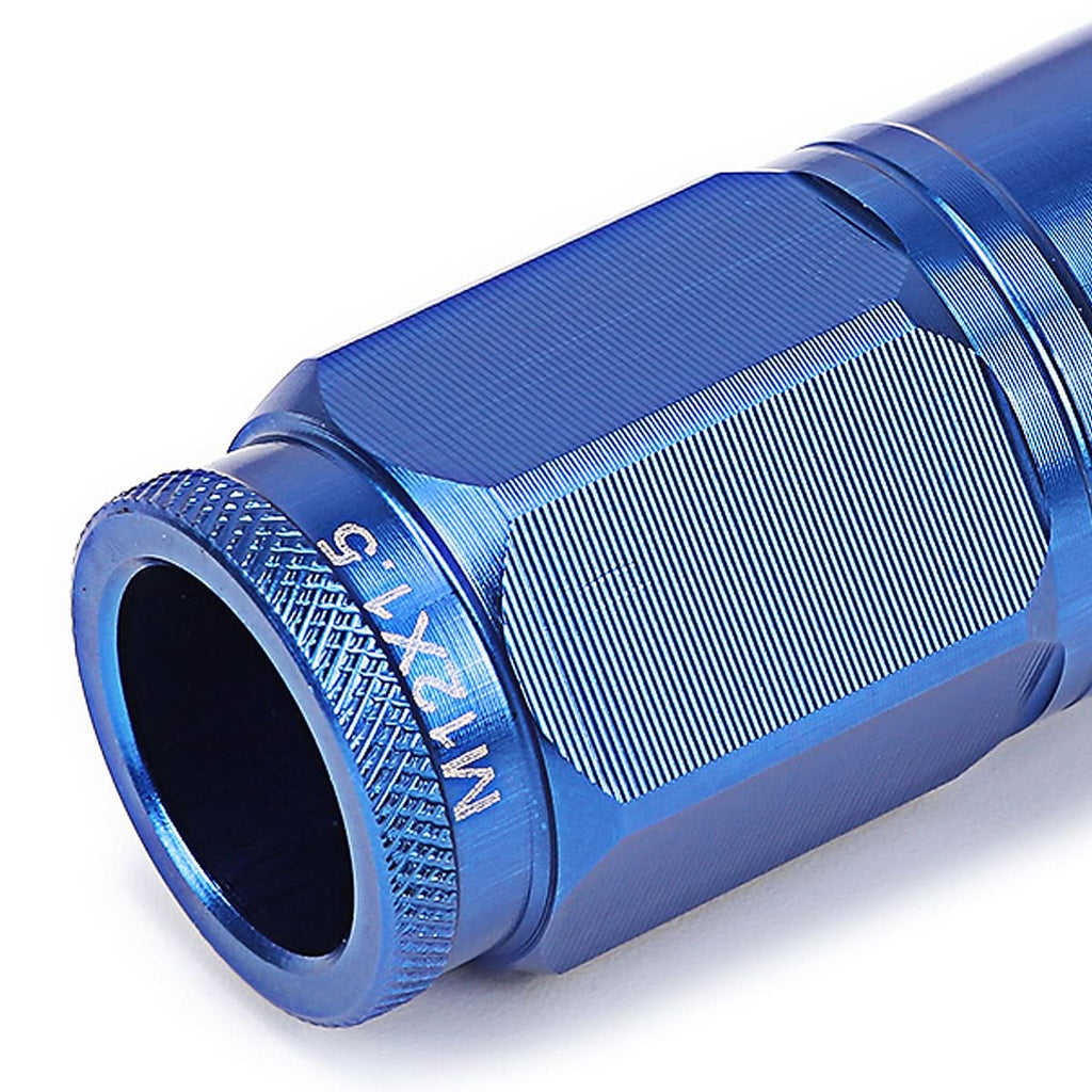 M12 x 1.5 Acorn Style Lug Nuts with Locks - Aluminum Blue