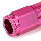 Acorn Style Aluminum Lug Nuts M12x1.5 50mm Pink 16pc + 4 Locks
