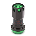 M12 x 1.25 Aluminum Lug Nuts Set 16pc + 4 Locks Black/Green