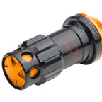 M12 x 1.25 Aluminum Lug Nuts 16pc Set with 4 Locks - Black/Orange